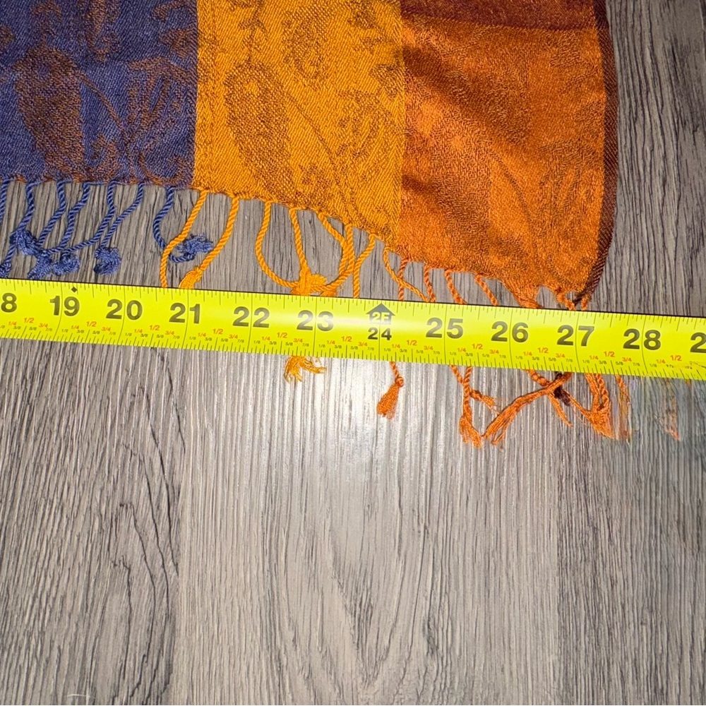 Colorful Patchwork Pashmina Shawls with Fringe - Picture 4 of 5